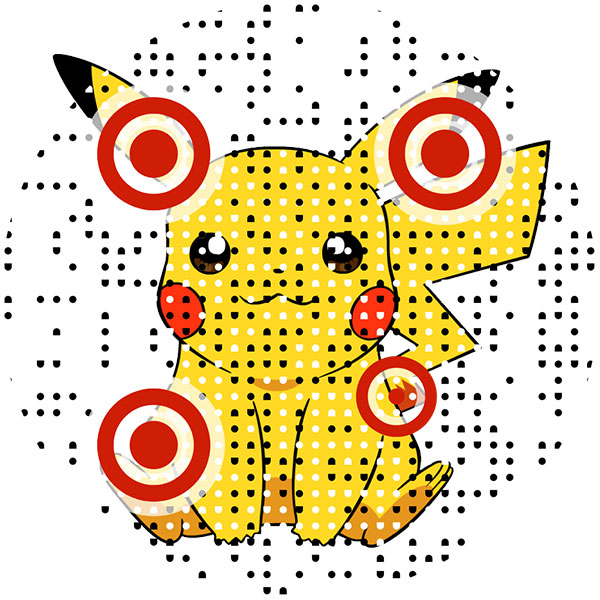 QR kod s primjerom logotipa Pickachu