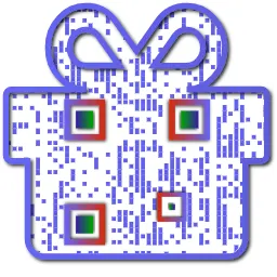 QR kód ve tvaru dárku