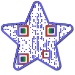 Código QR em formato de estrela