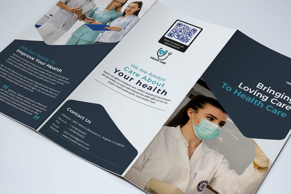 QR Code op Medical Brochure