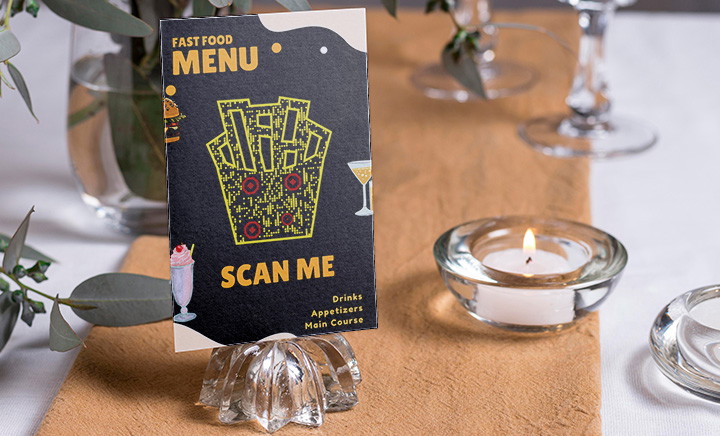 Share menus digitally with menu QR code