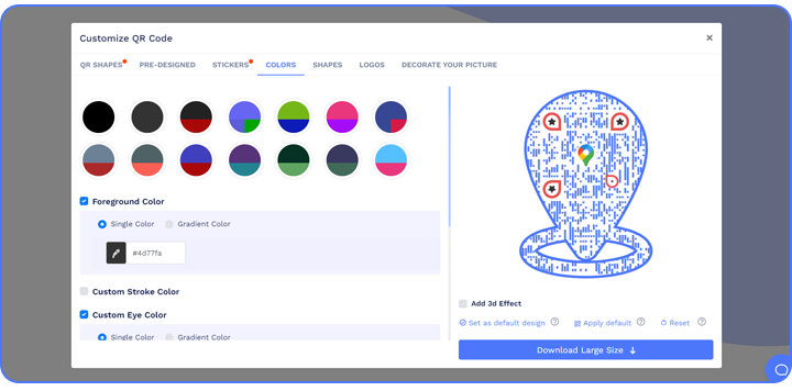 Tilpasse en Google Maps QR-kode i QRCodeChimp