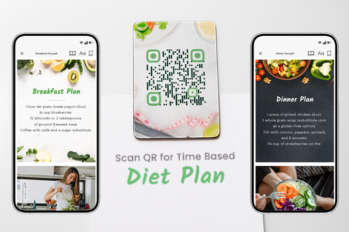 Choose Smart Rule QR code to share diet and workout plans