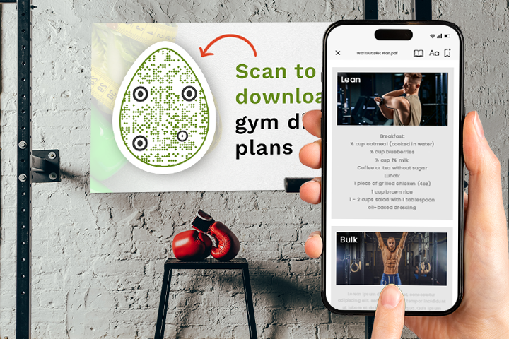 Ways to use PDF QR Codes for diet and workout plans