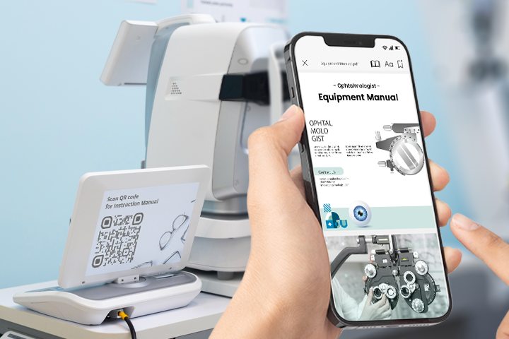 Contactless access to equipment manuals