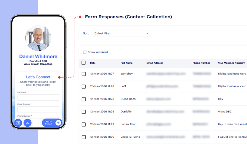 QRCodeChimp forms for lead capture