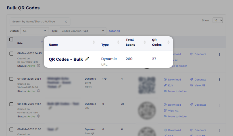 Create QR codes in bulk with QRCodeChimp
