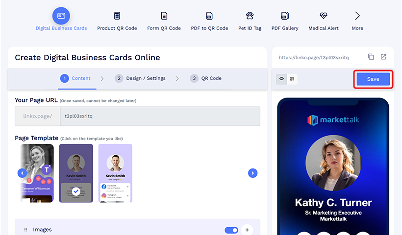 Save your digital business card