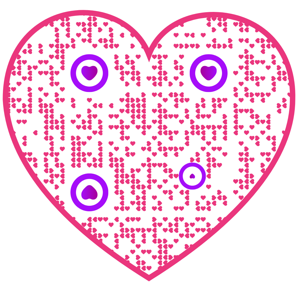 Heart shaped QR code