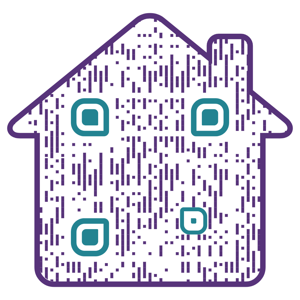 House shaped QR code