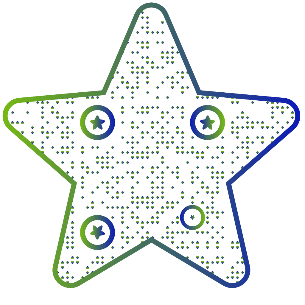 Star shaped QR code